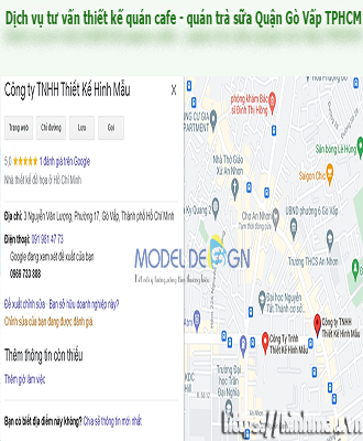 Văn phòng công ty thiết kế quán cafe - quán trà sữa ở Quận Gò Vấp TP.Hồ Chí Minh