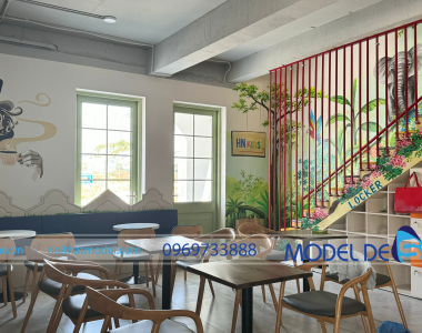 Một số hình ảnh thi công kids cafe 220m2 Đồng Nai P1