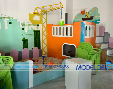 Một số hình ảnh thi công kids cafe 220m2 Đồng Nai P3