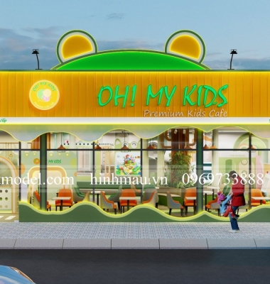 Mẫu thiết kế quán kids cafe Oh My Kids Gò Vấp